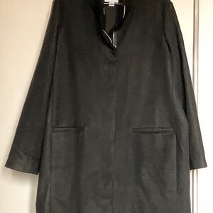 Old Navy Relaxed Fit Black Soft-Brushed Funnel Neck Coat. XXL. New w/Tag.
